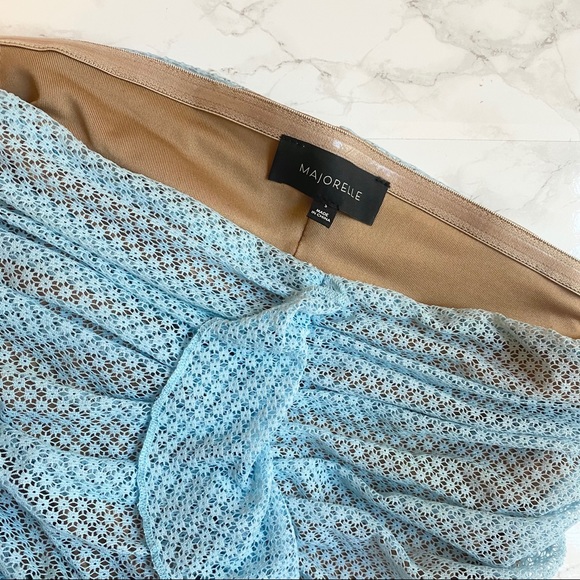 MAJORELLE Bradley Mini Dress Baby Blue Size Small - Picture 3 of 8